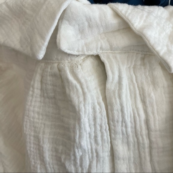 Camila Coelho Bebbe Shorts in White Gauze Look Cuffed Hem Rolled Waistband - Picture 7 of 11